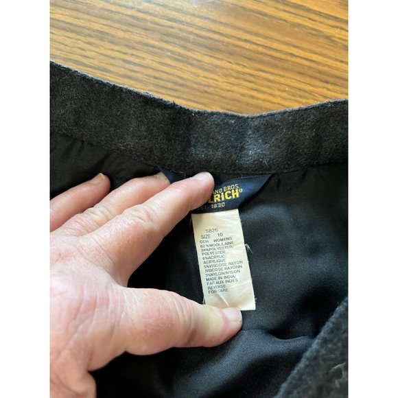 John Rick & Bros Woolrich woman’s charcoal grey colored lined wool skirt size 10 - Picture 5 of 8